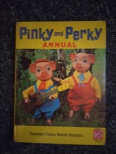 Vintage 1968 Pinky & Perky Annual Book Classic 1960s Children’s BBC TV unclipped