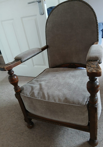 Vintage grey upholstered - vintage,