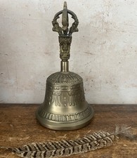 Antique Tibetan Ghanta Bell - Buddhist Ritual Brass 18th/19th Qing, no clapper