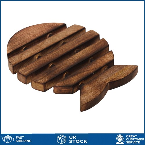 Rustic fish shaped mango wood - rustic,
