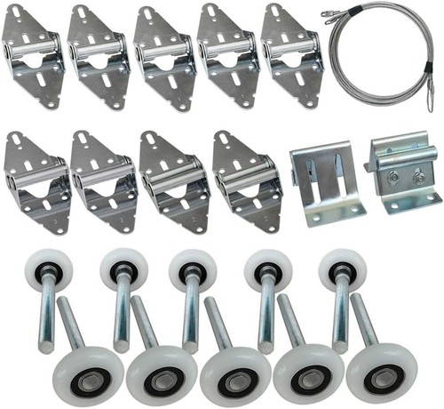 Garage door hinges and - door,