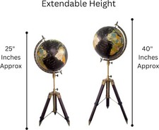 Handmade floor top word - word, globe