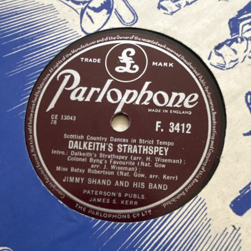 Parlophone 3412 jimmy shand - 3412,