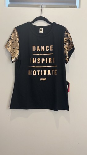 Zumba glitz glam tee - +, black
