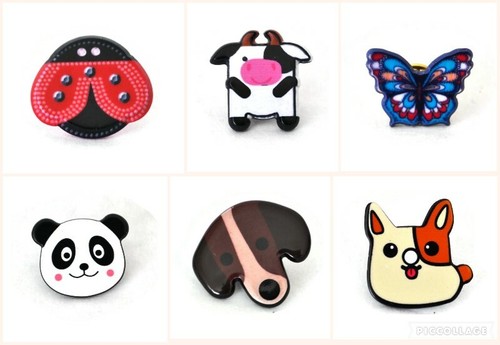Retro acrylic animal brooch - acrylic,