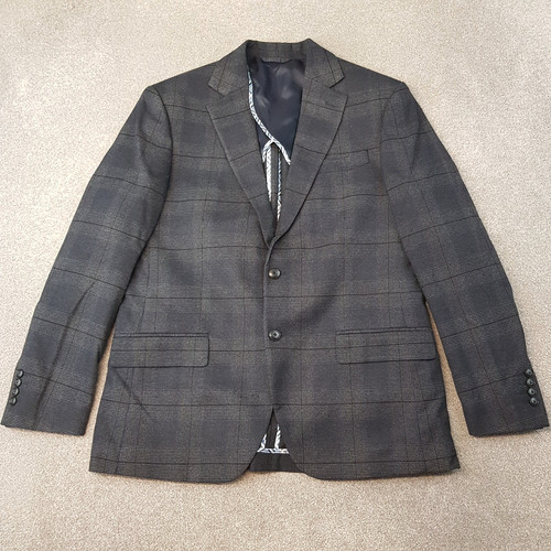 Moss mens jacket 42r blue - jacket, grey