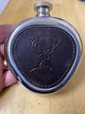 Stainless steel hip flask with - steel,