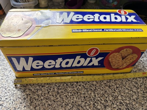Weetabix vintage metal box - vintage, tin