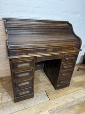 Antique Roll Top Desk - Solid Oak - Free Delivery Available