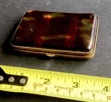 Antique Faux Tortoise Shell Celluloid Small Cigarette Case