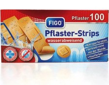 Plaster, 100 Mix Strips First Aid Water Resistant Skin Coloured