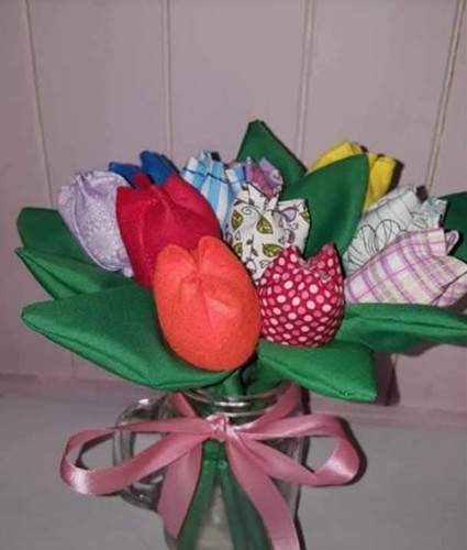 Handmade fabric flowers - handmade,
