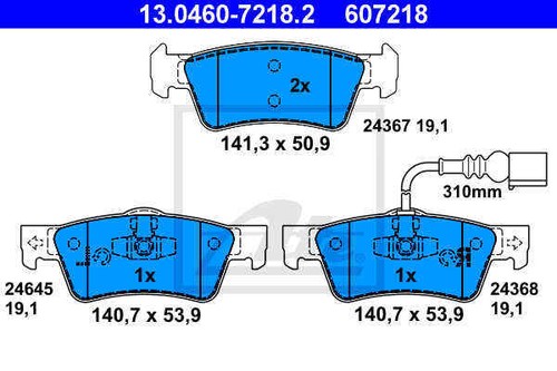 Brake pad set disc - pad, set,