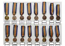 REPRODUCTION WW1 16 Inter-Allied Country Victory Medals MINIATURE  [VICx16]