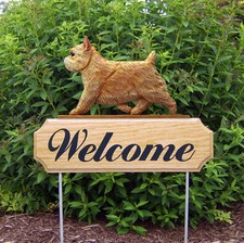 Norwich Terrier Wood Welcome
