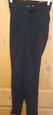 22"W 24"L CHILD BLACK FINE RIB RIDING PANT HORSE HACKING JODHPURS