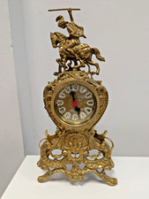 Brass Mantel Clock Horse
