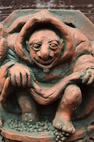 Grape treading medieval monk - treading,