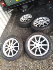 subaru sti alloy wheels and tyres yokohama advan sport 17" ENKEI STi WRX OE