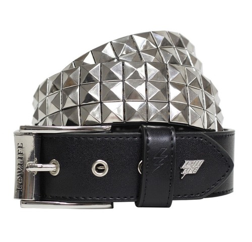 Triple studded leather belt - triple,