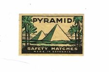 1 Old Esthonia c 1900s Matchbox label Pyramid Safety Matches size 55x36mm