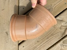 45° Double Socket Bend Fitting 110mm Drainage Pipe (Underground, Sewage, UPVC)