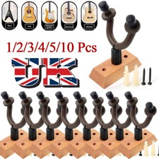 1-10 Pack Guitar Hanger Wall Mount Stand Hook Wall Holder Rack Bracket Wooden