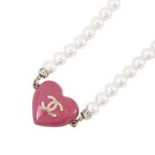 CHANEL Heart Rhinestone Pearl