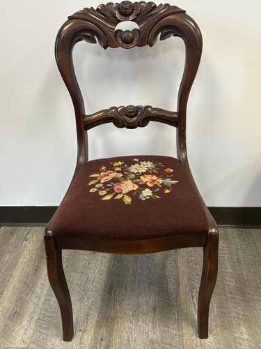 Antique wood parlor chair - wood,