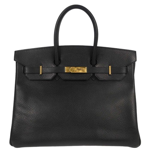 Hermes black ardennes birkin - black,