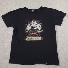 Jack Daniels Old No 7 Brand Graphic T-Shirt Women's Large Black Whisky Grunge