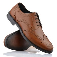 Mens Brogues Leather Smart Casual Lace Up Oxford School Work Office Shoes Size