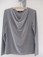 Ladies Grey Silver Sparkly Top