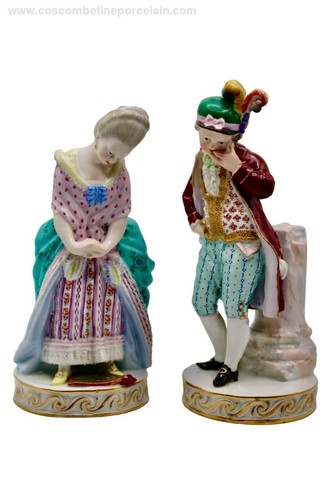 Rare pair 19thc meissen - rare,