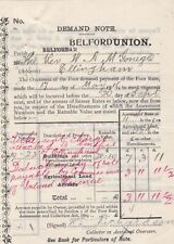 Belford Union 1916 Parish of Belfordham Respect of Poor Rate Receipt Ref 39023
