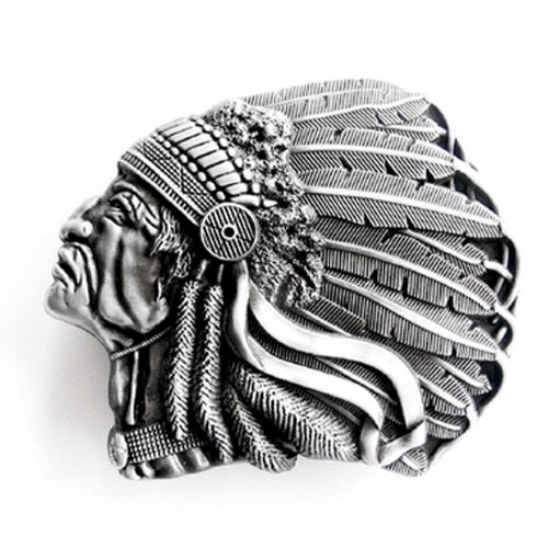 Buckle indian chief - chief,, native