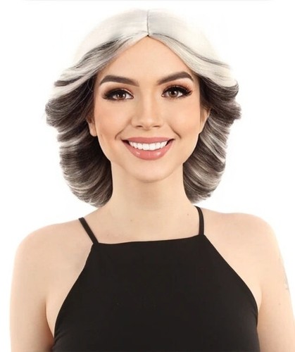 Abuela cartoon wig grey - abuela,