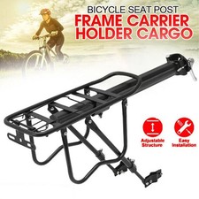 50kg Max Alloy Rear Bicycle Pannier Rack Carrier Bag Luggage Cycle Mountain Bike