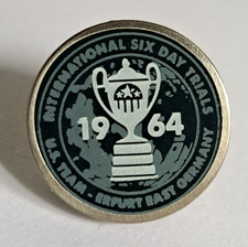 BARBOUR INTERNATIONAL - US Team (Steve McQueen) ISDT 1964, Pin Badge.