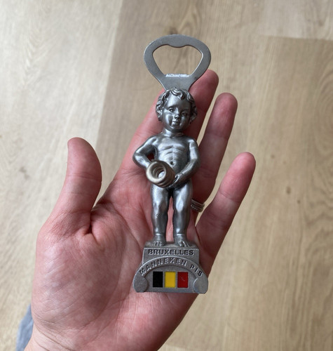 Metal handheld bottle opener - metal,