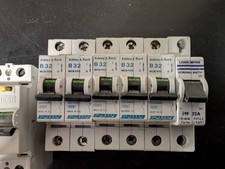 Ashley Rock Supasafe MCB , 32A consumer breakers.