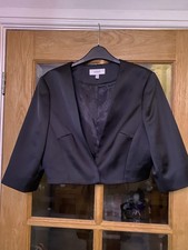 Beautiful Coast Satin Look Bolero Jacket / Shrug Size 16
