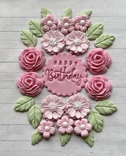 Pink Happy birthday flowers &