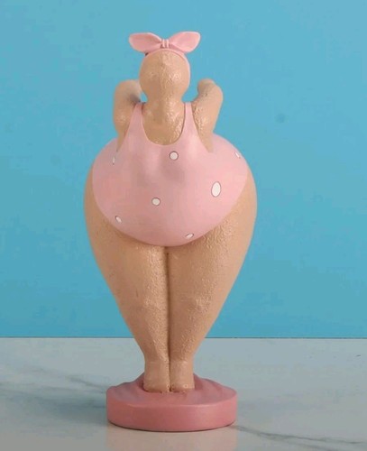 Charming fat lady figurine - fat,