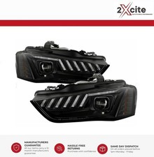 Audi A4 B8.5 2012-16 Black Light Bar Xenon DRL Sequential Indicators Headlights