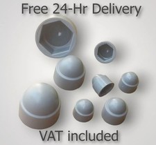 Hexagon Plastic Dome Bolt Nut Cover Caps / GREY