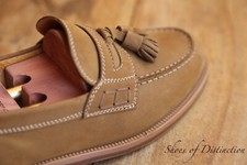 Russell & Bromley Brown Nubuck Tasselled Shoes Loafers Men's UK 7 EU 41 US 8