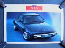 FIAT X1/9 Sales brochure & Dealership Poster 1989 Year Grand Finale Bertone X19