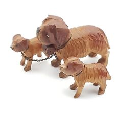 Black Forest Carved Dogs Wood