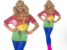 Brand New Ladies Let’s Get Physical Olivia Fame 1980s 80s Dressing Up Costume
